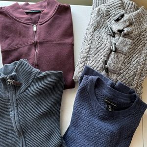 Bundle Men’s Sweaters Small-Medium TJ Maxx/Department Store Brands Red Navy Gray